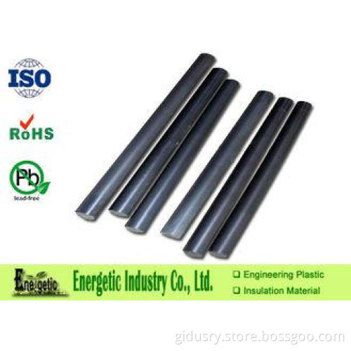 Custom MOS2 Nylon Plastic Rod, Black Nylon 6 Plastic Rod /